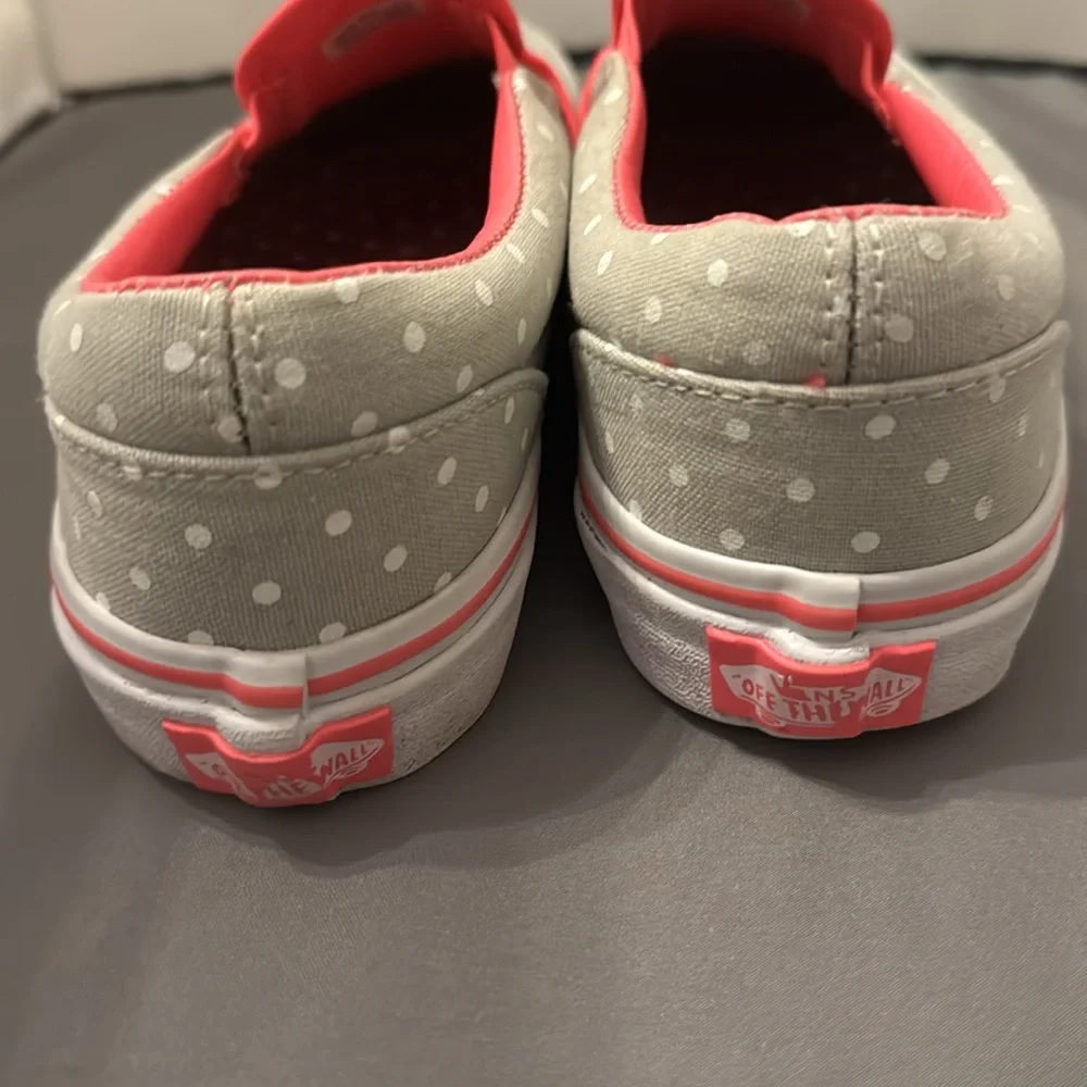Vans Kids' Slip-On Sneakers‎ - Grey and Pink size 2.5